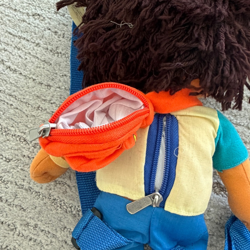 Nickelodeon Go Diego Go Plush Character Backpack Kids 20" Vintage Y2K NWT New - Picture 5 of 8